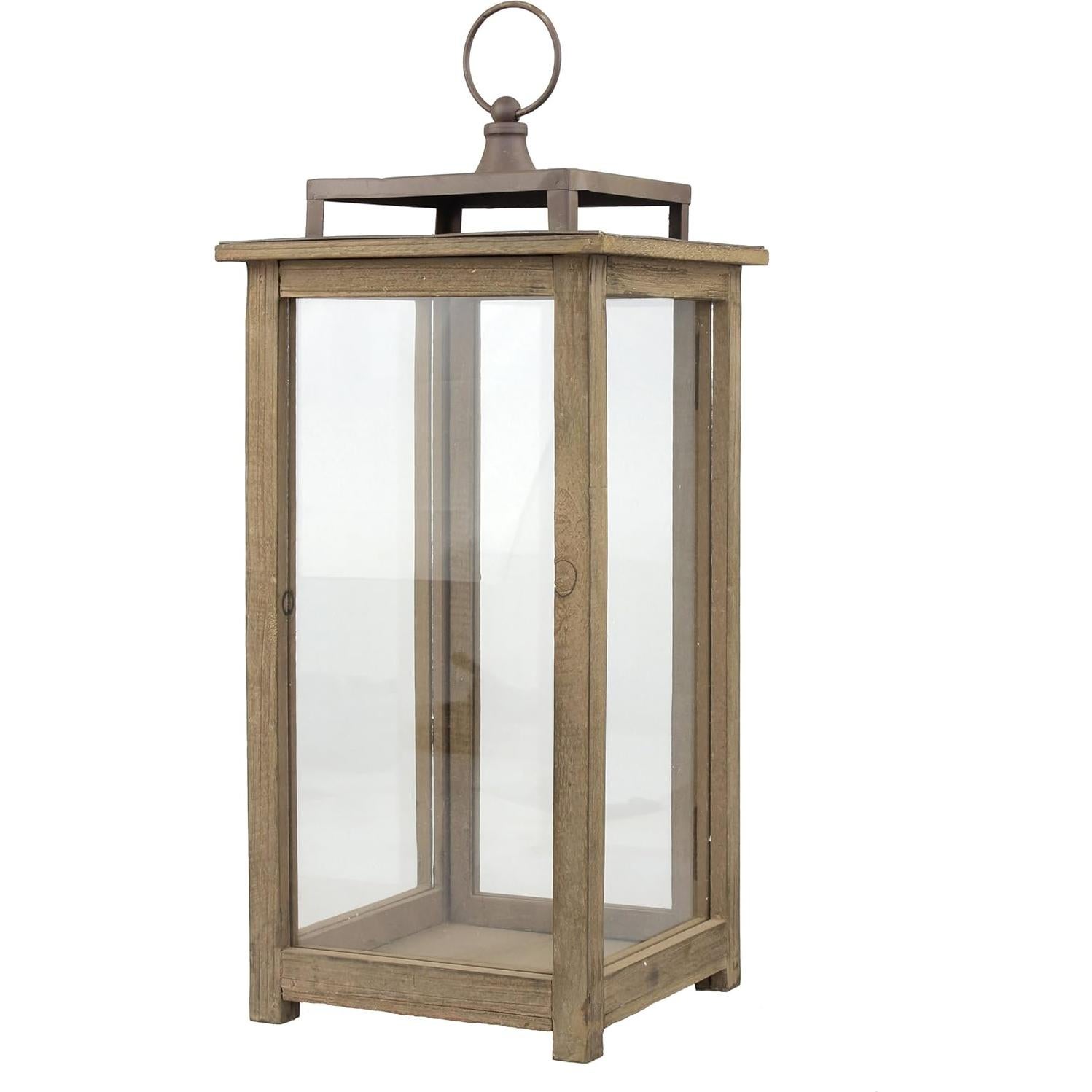 Lámpara de Madera Rústica Stonebriar 48 cm para Interior y Exterior