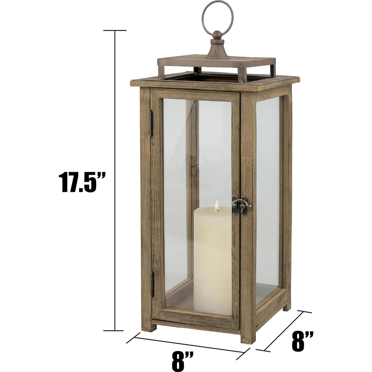 Lámpara de Madera Rústica Stonebriar 48 cm para Interior y Exterior