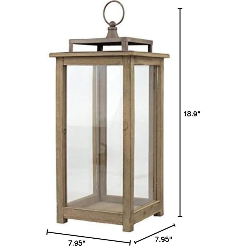Lámpara de Madera Rústica Stonebriar 48 cm para Interior y Exterior