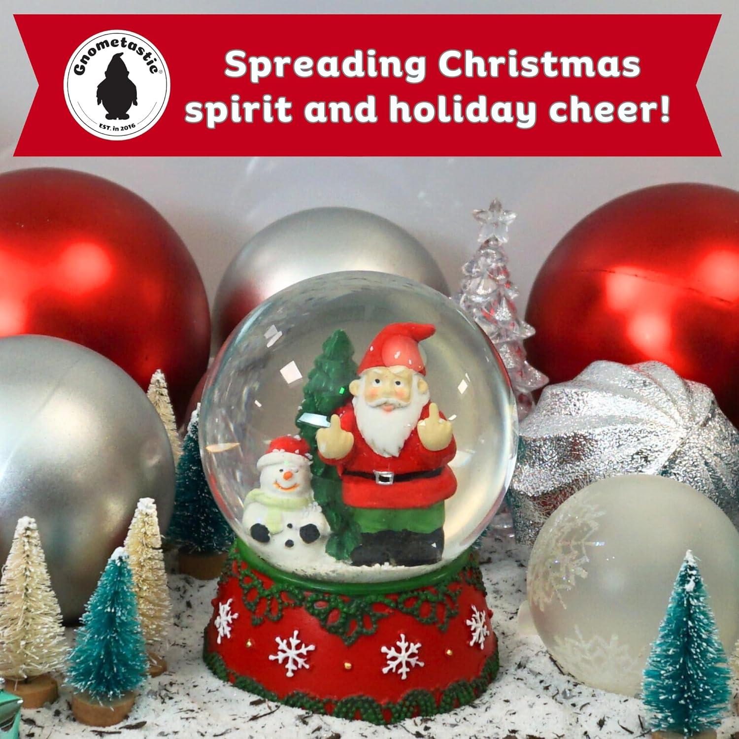 Esfera de Nieve Gnometastic 80mm Doble Pájaro Navidad Adultos