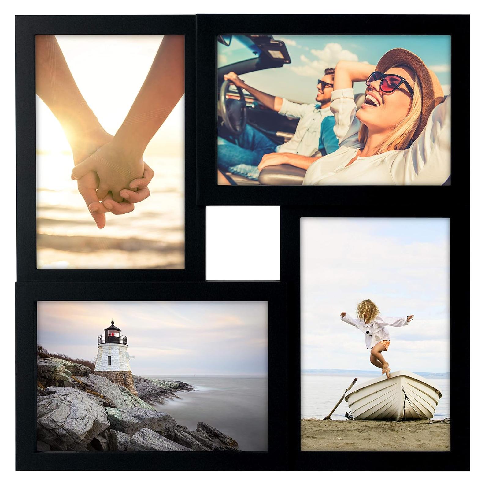 Marco de Collage Malden 4 Aperturas Negro 28.3x28.3 cm