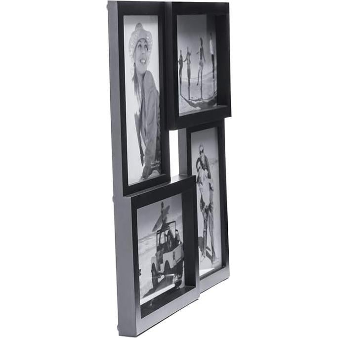 Marco de Collage Malden 4 Aperturas Negro 28.3x28.3 cm