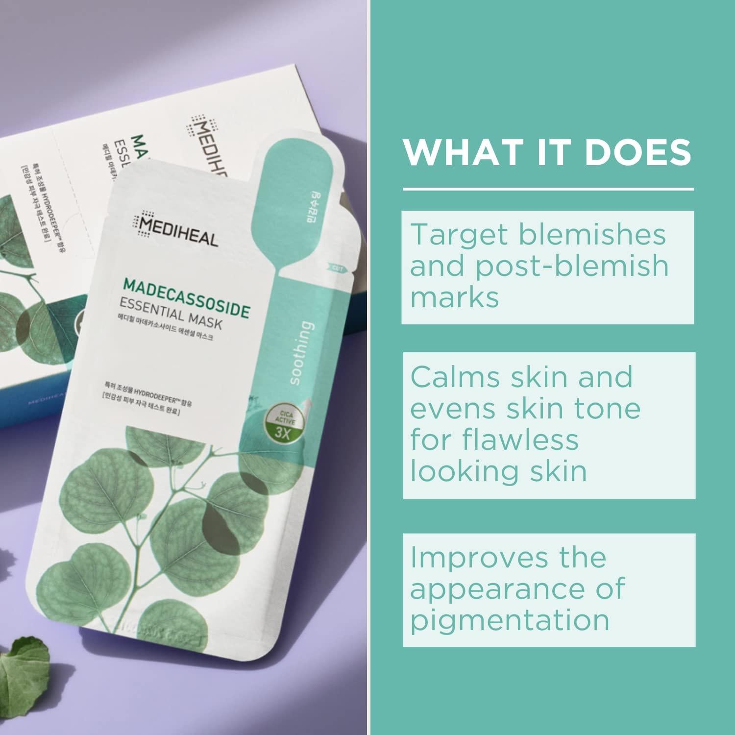 Mascarilla Facial Mediheal Madecassoside 4 Piel Sensible