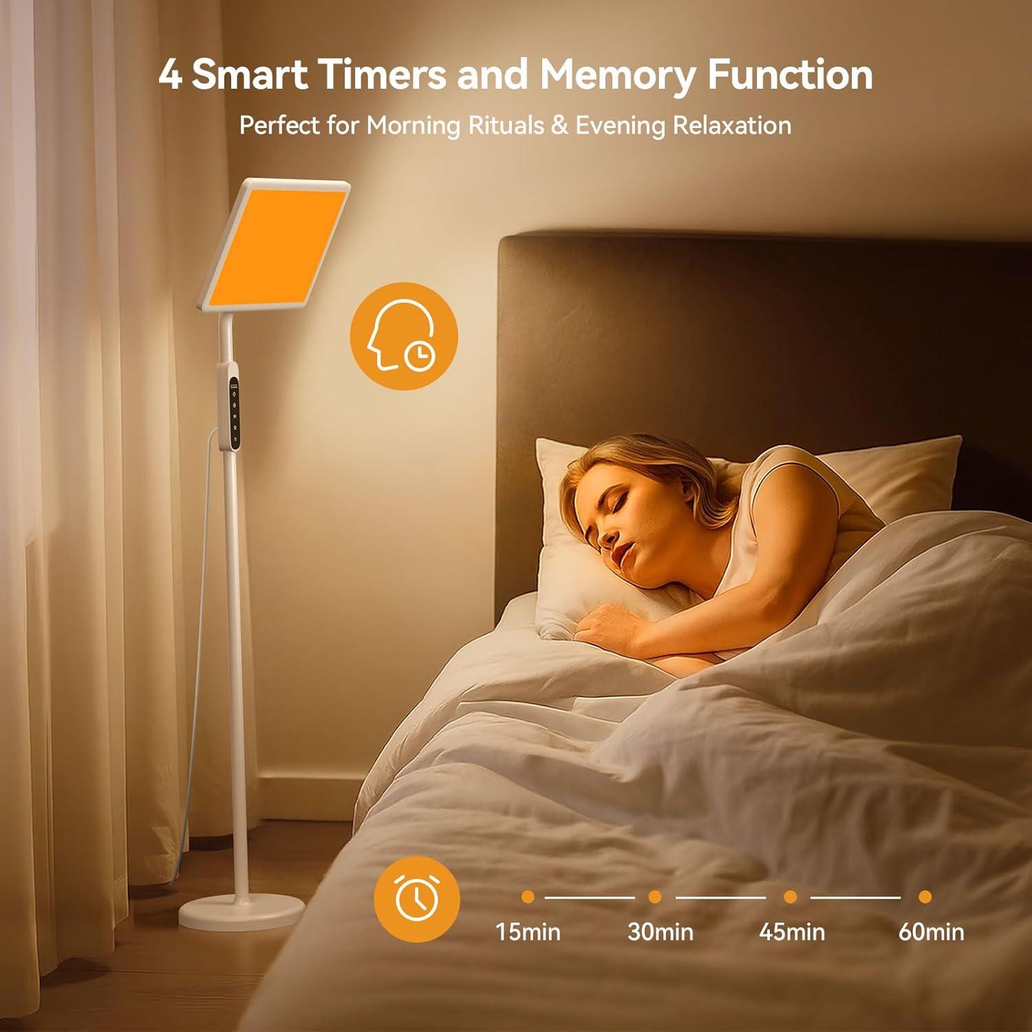 Lámpara de Terapia de Luz Solar EVATEALE 12000 Lux Ajustable