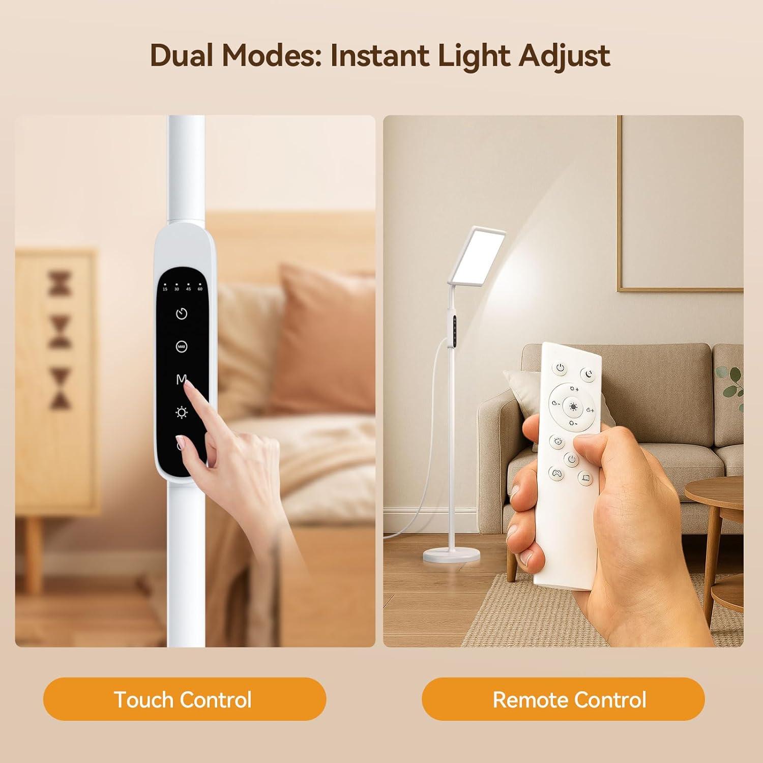 Lámpara de Terapia de Luz Solar EVATEALE 12000 Lux Ajustable