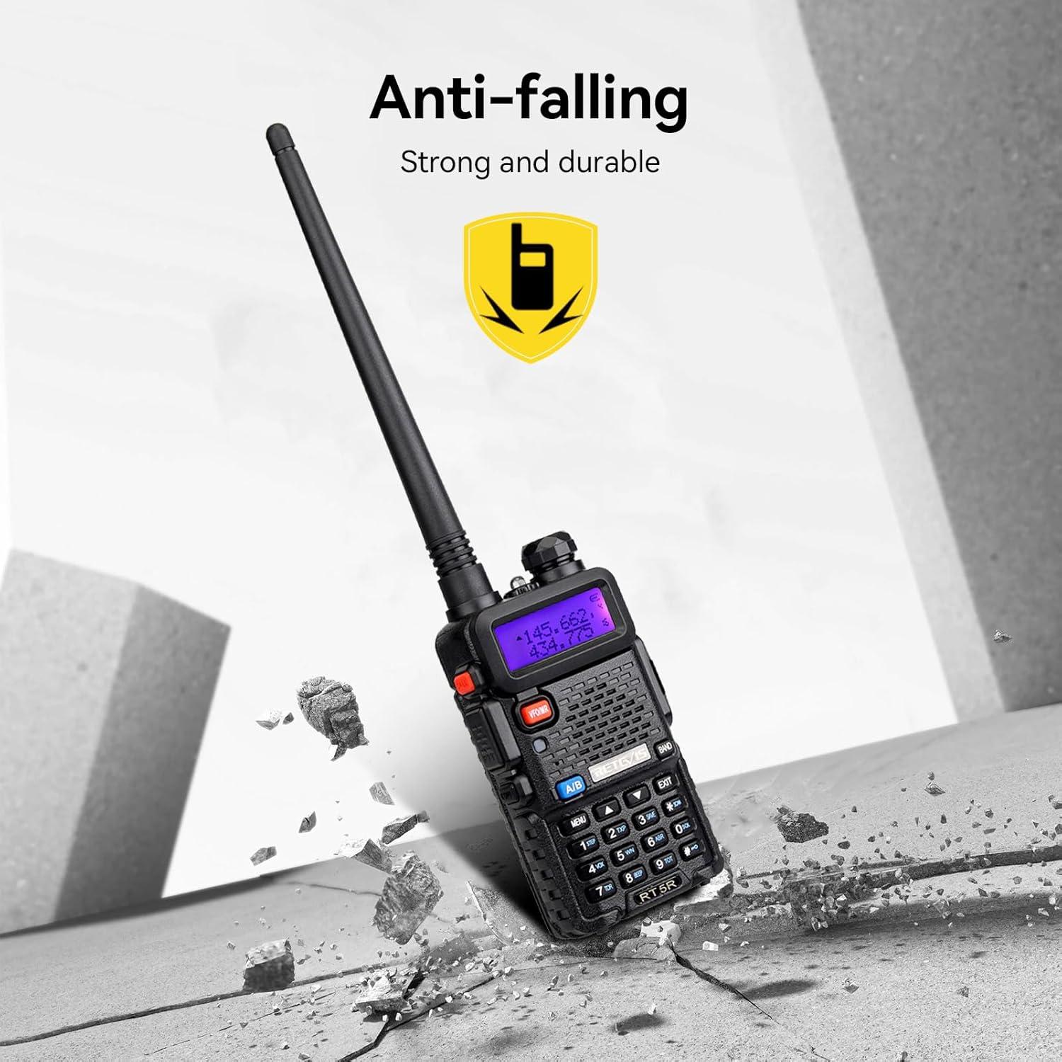 Retevis RT-5R Walkie Talkie Doble Banda 128CH Recargable