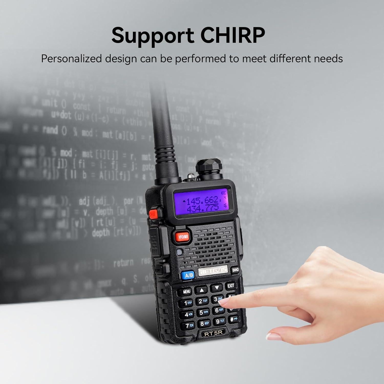 Retevis RT-5R Walkie Talkie Doble Banda 128CH Recargable