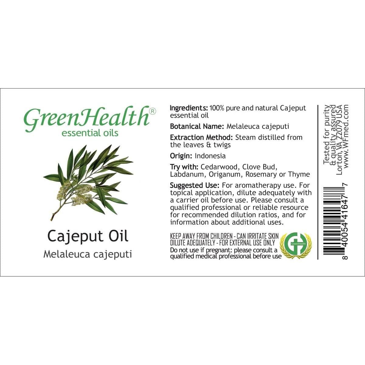 Aceite Esencial Puro GreenHealth Cajeput 30 ml - Aromaterapia