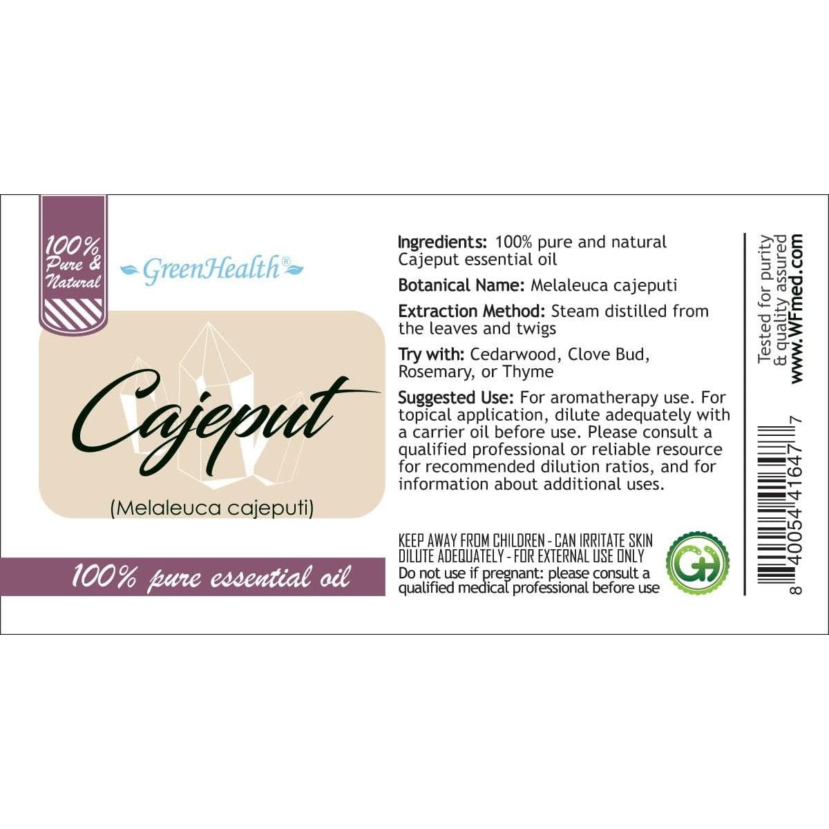 Aceite Esencial Puro GreenHealth Cajeput 30 ml - Aromaterapia