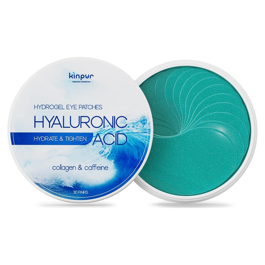 Parche Hidrogel Azul KINPUR 30 Pares - Ácido Hialurónico y Colágeno