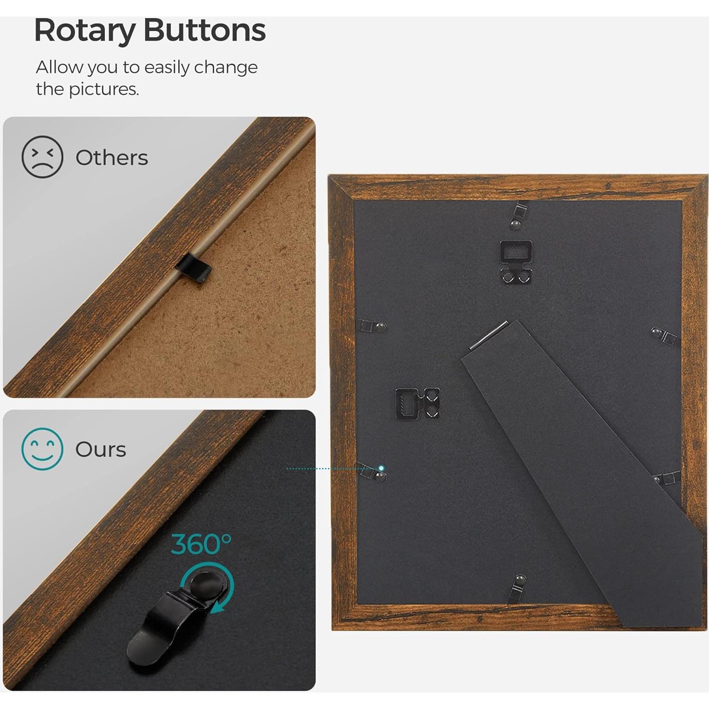 Conjunto de 10 Marcos de Fotos SONGMICS en Marrón Rústico