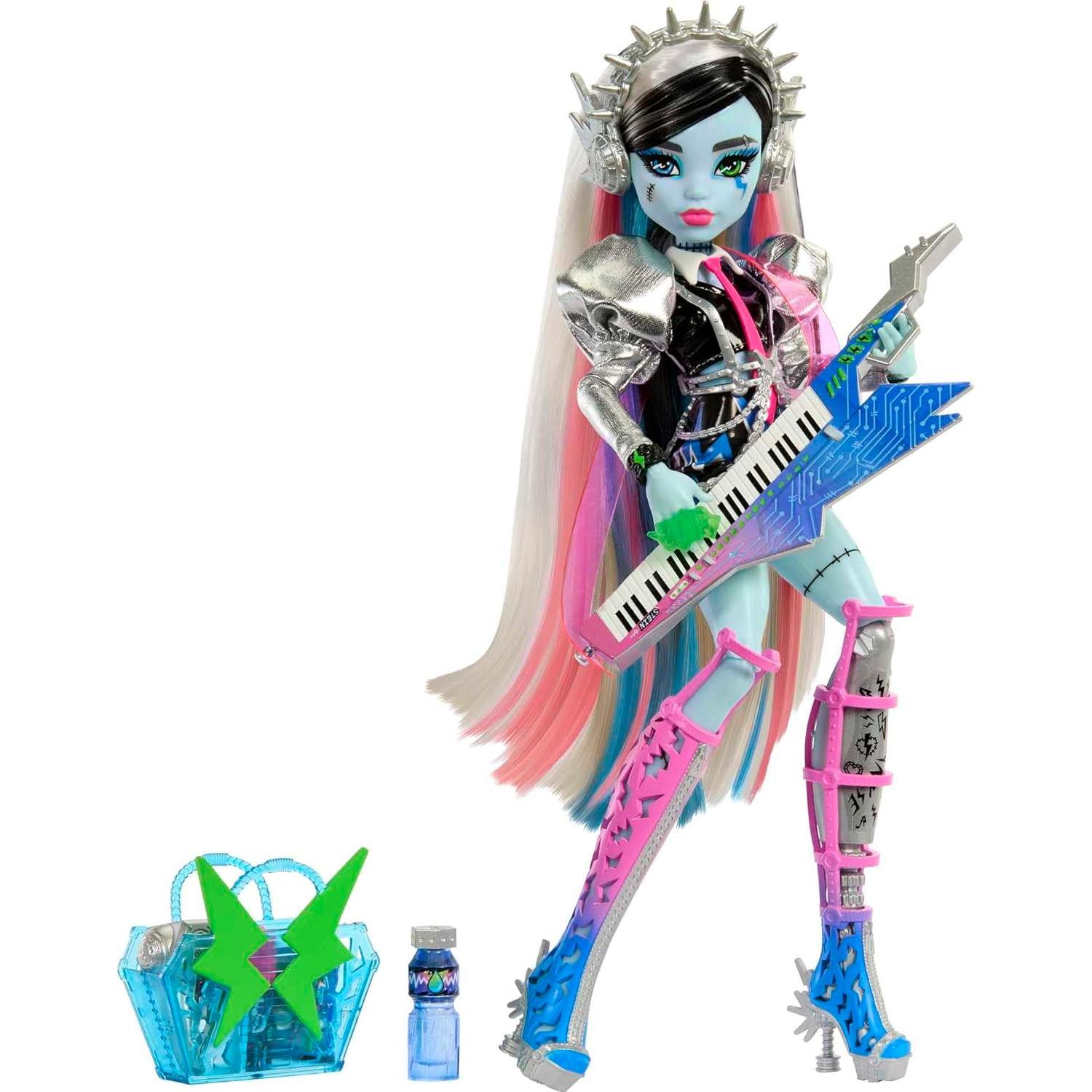 Muñeca Monster High Mattel Frankie Stein Rockstar con Accesorios
