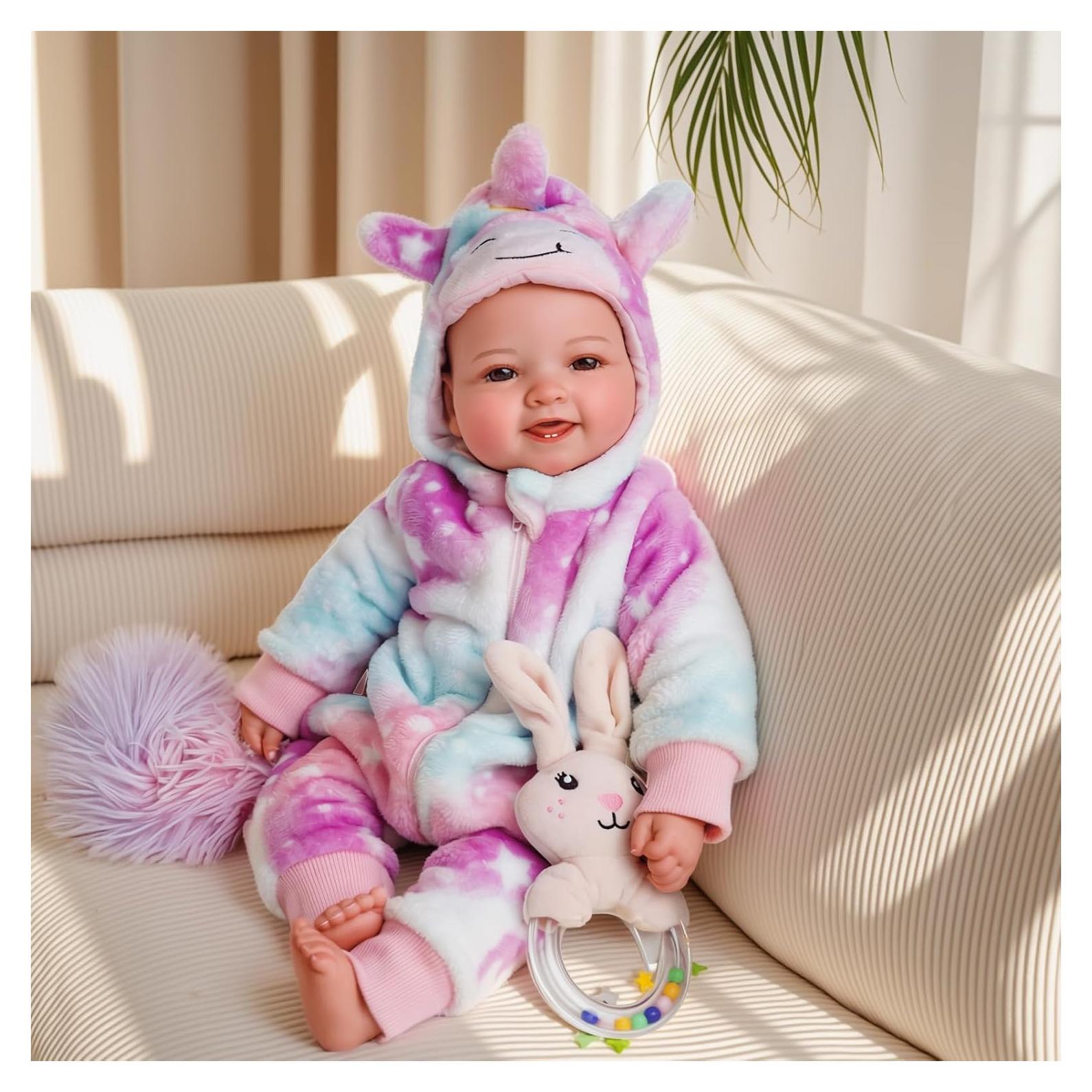 Muñeca Bebé Grande Realista BABESIDE 43 cm con Accesorios