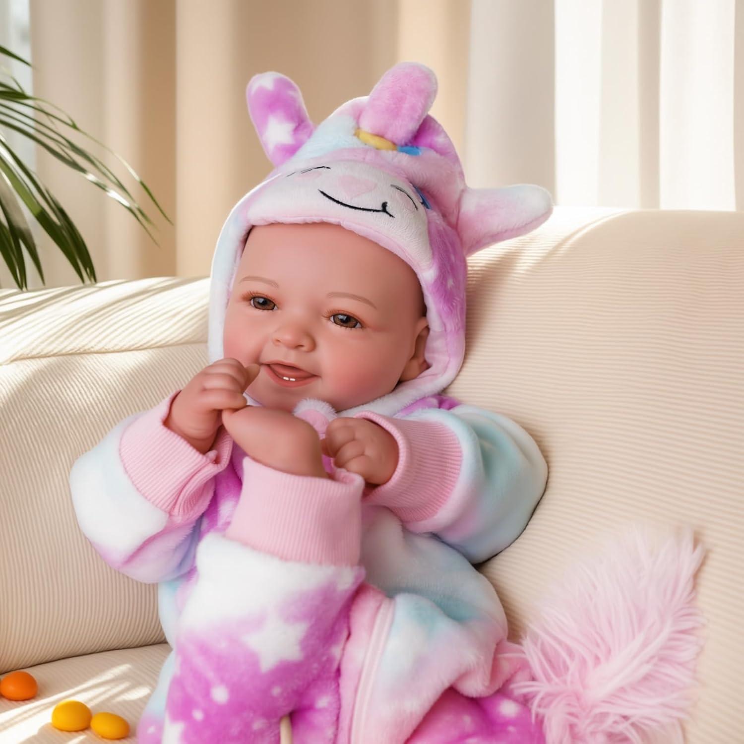 Muñeca Bebé Grande Realista BABESIDE 43 cm con Accesorios