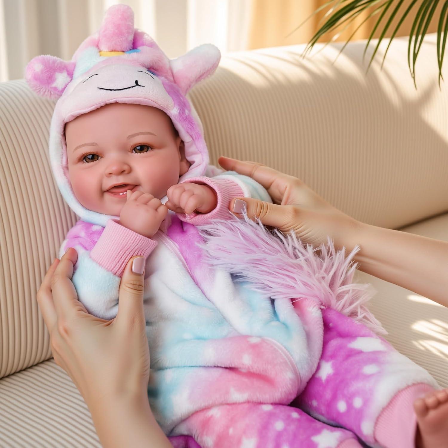 Muñeca Bebé Grande Realista BABESIDE 43 cm con Accesorios