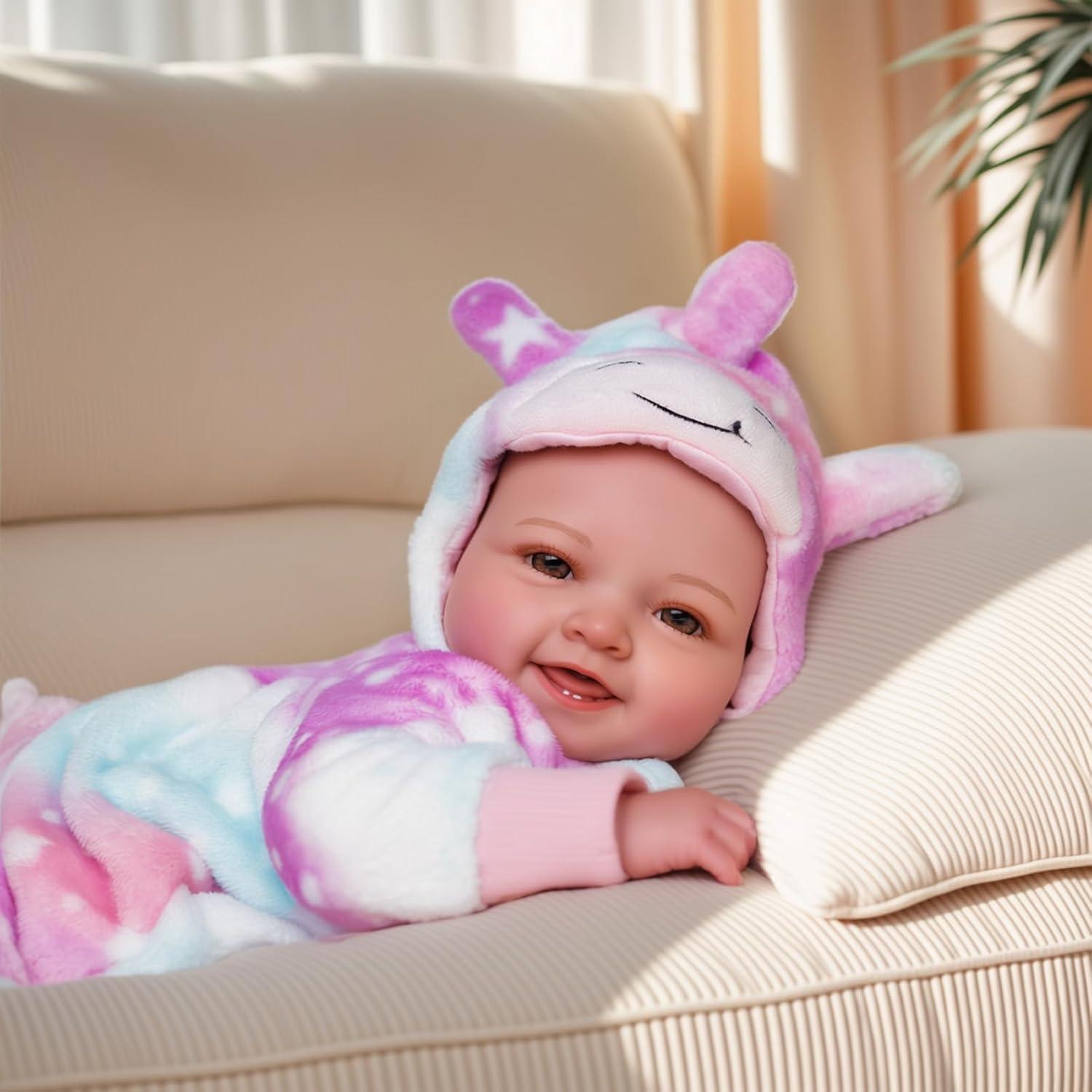 Muñeca Bebé Grande Realista BABESIDE 43 cm con Accesorios