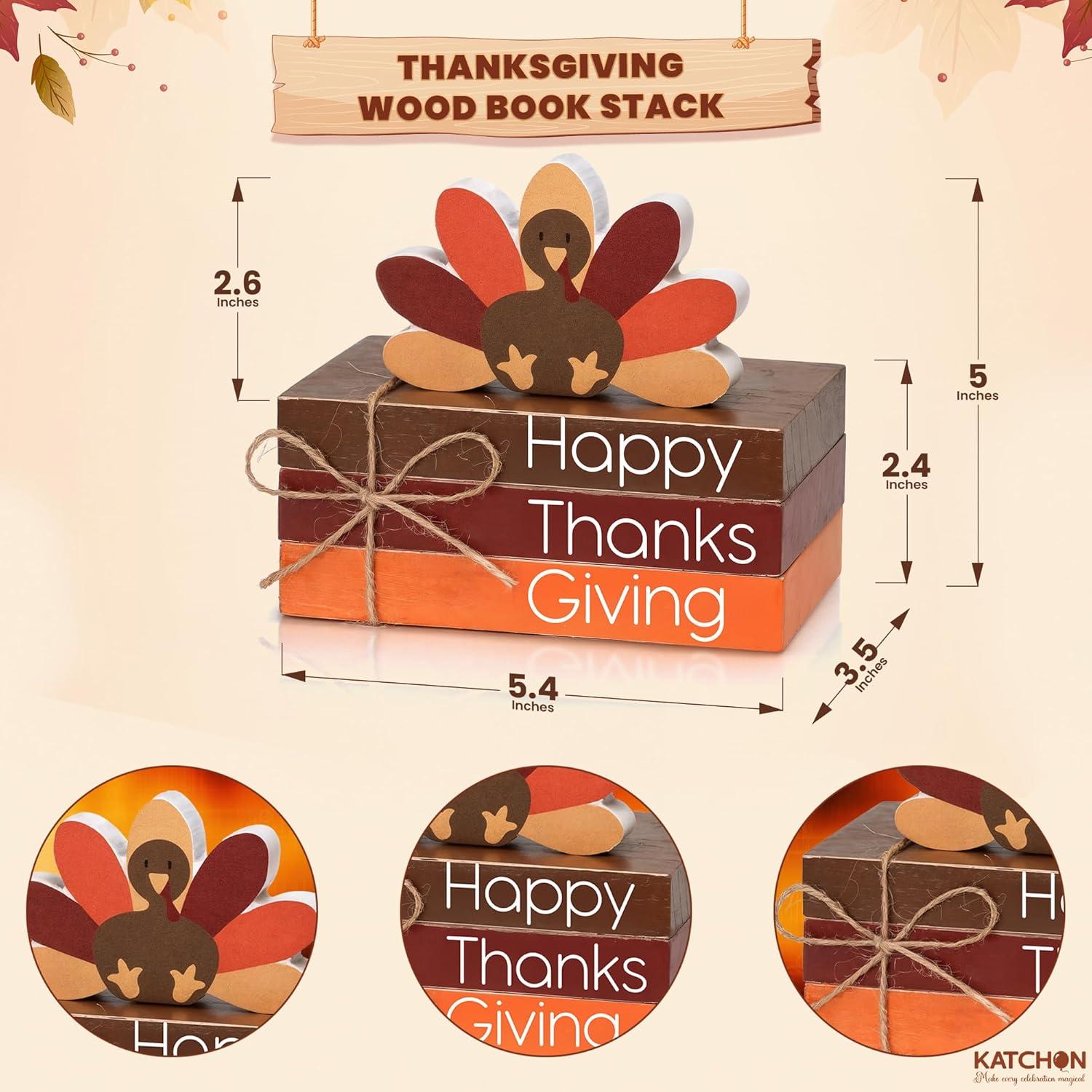 Centro de Mesa de Madera KatchOn con Pavo - Decoración de Acción de Gracias