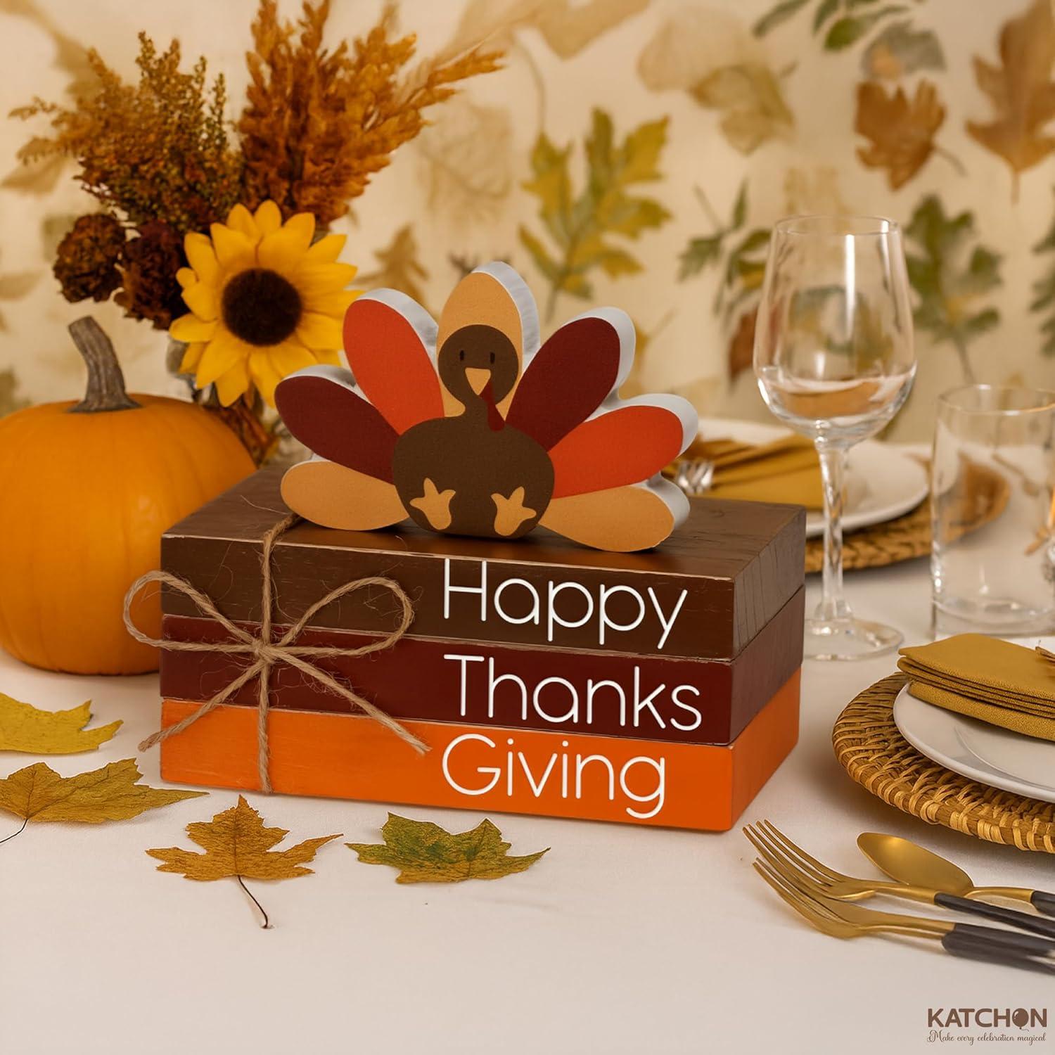 Centro de Mesa de Madera KatchOn con Pavo - Decoración de Acción de Gracias