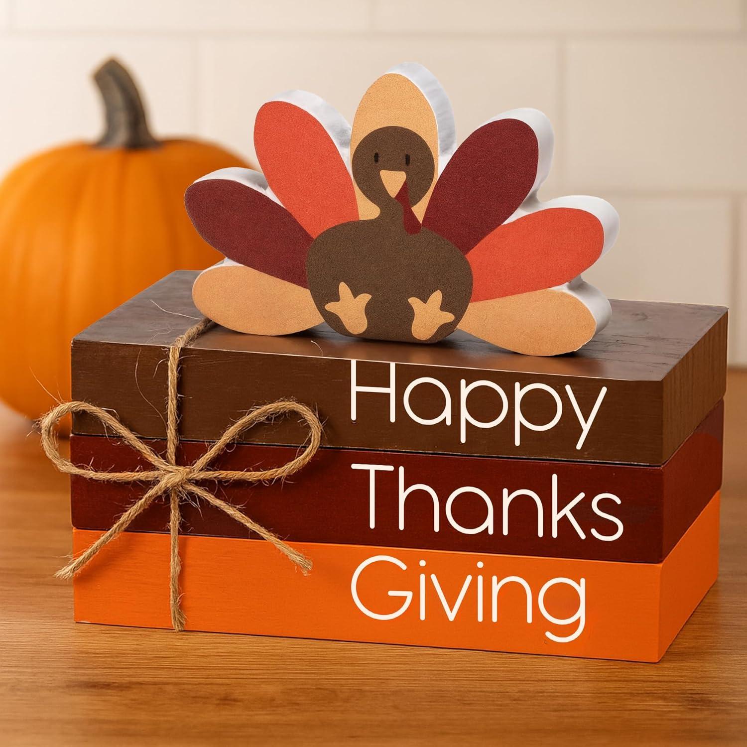 Centro de Mesa de Madera KatchOn con Pavo - Decoración de Acción de Gracias