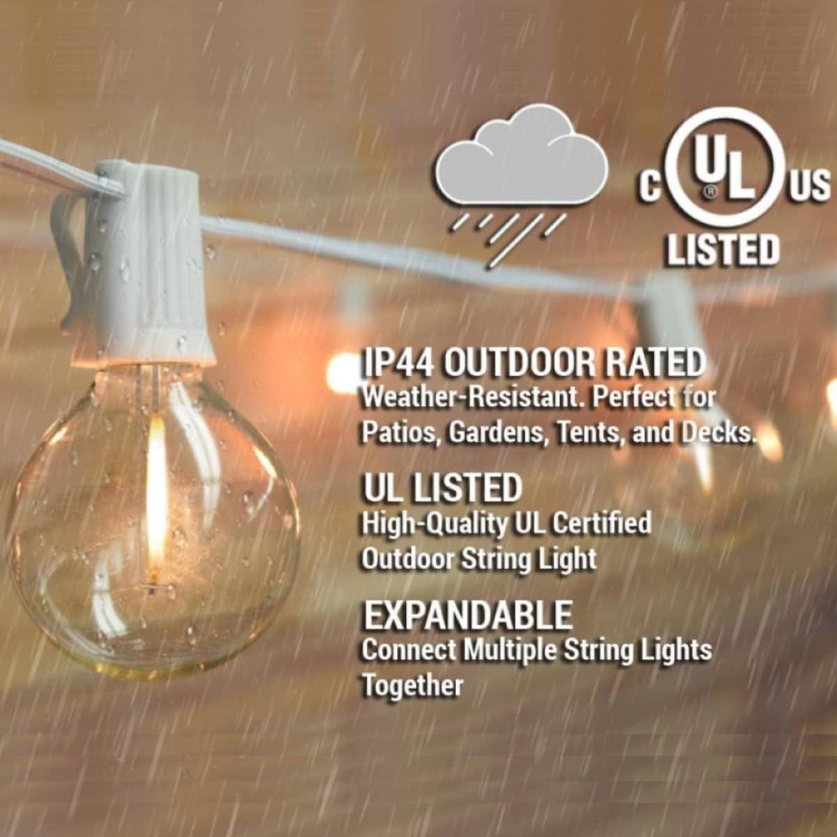 Cadena de Luces LED Exterior Abeja G40 15.24M 50 Bombillas