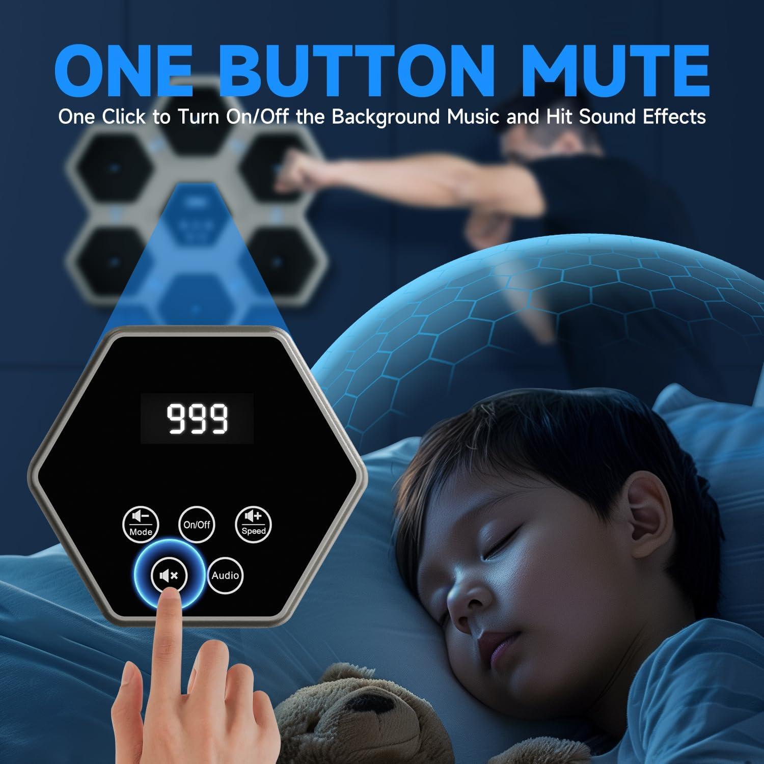 Máquina de Boxeo Musical Tomzio BM01 con Guantes y Bluetooth