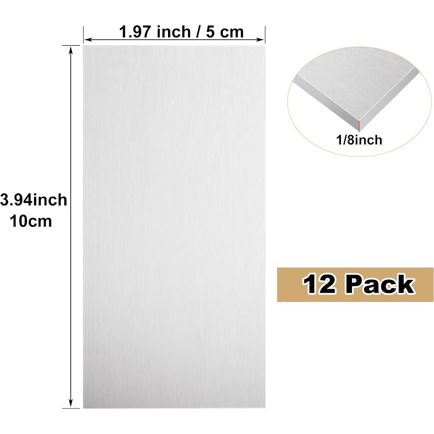 Placas de Aluminio 6061 T6 - Paquete de 12 - 50x100x3mm