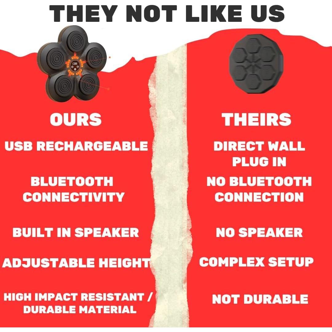 Máquina de Boxeo Musical RedRoko con Bluetooth y Guantes