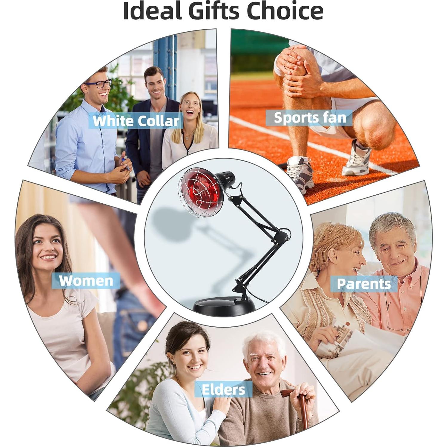 Lámpara de Calor Infrarrojo Okyna 150W Ajustable para Alivio