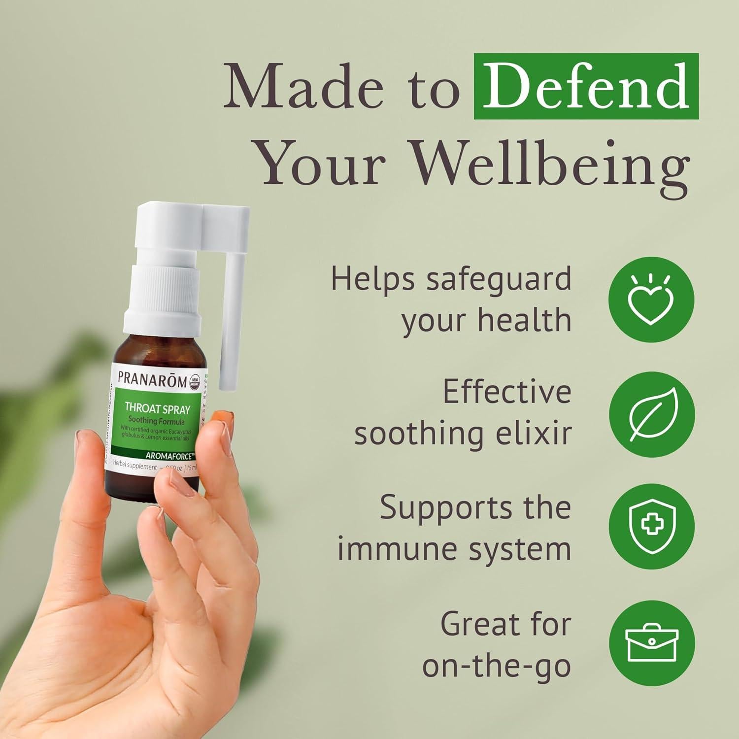 Spray para la Garganta Pranarom 15ml - Aceites Esenciales Orgánicos