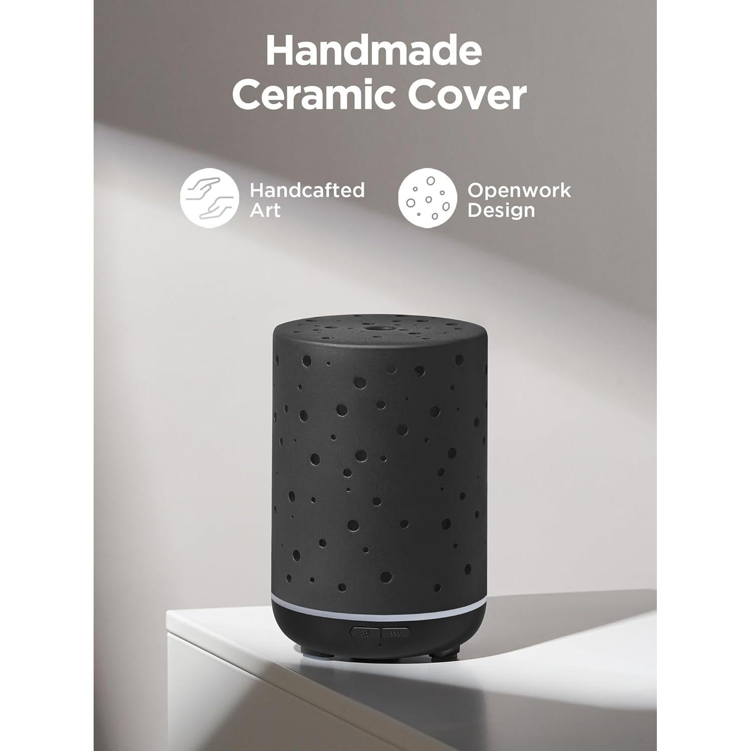 Difusor de Aceite Esencial InnoGear AD15-BR 150ml Cerámica Negra