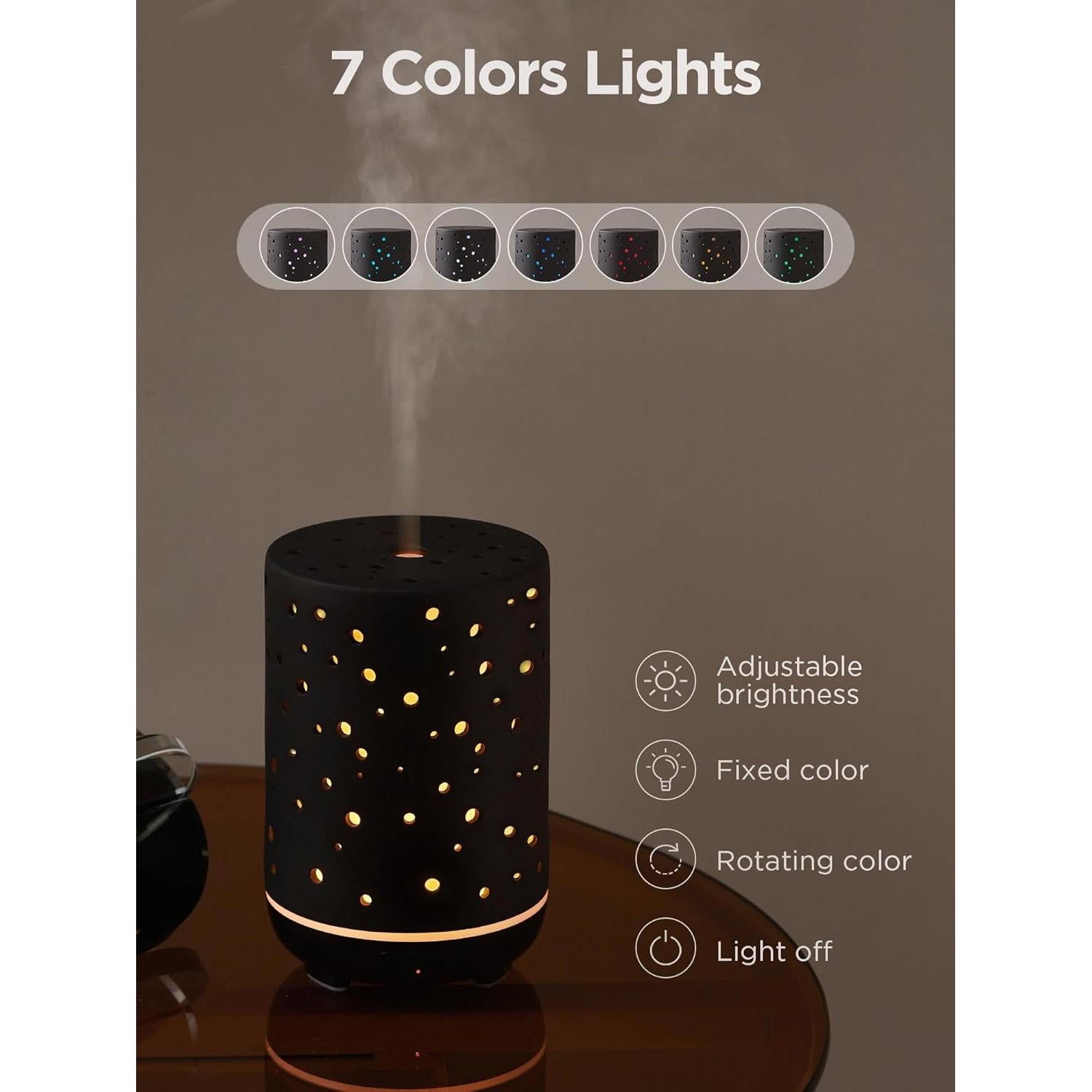 Difusor de Aceite Esencial InnoGear AD15-BR 150ml Cerámica Negra