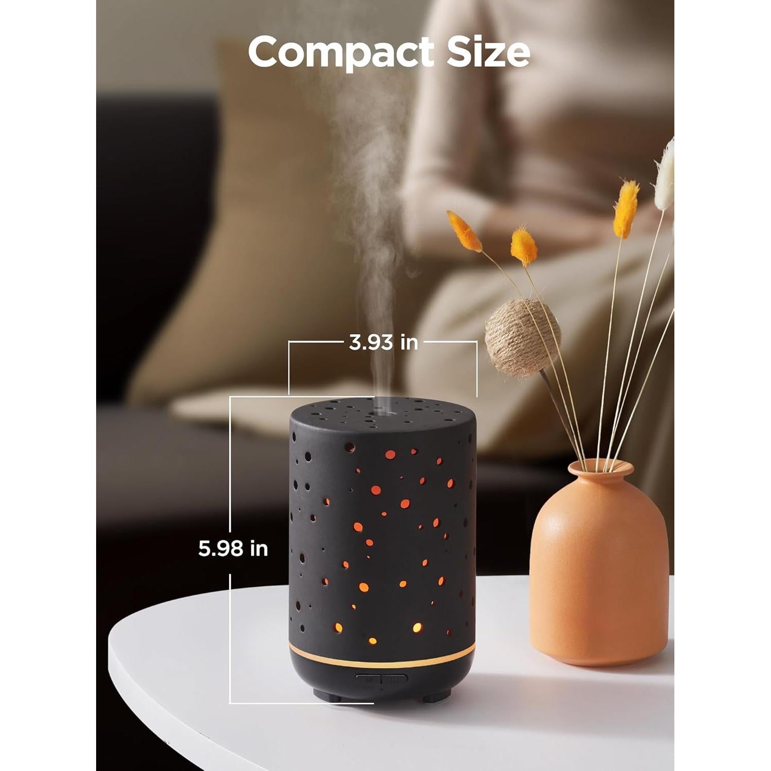 Difusor de Aceite Esencial InnoGear AD15-BR 150ml Cerámica Negra