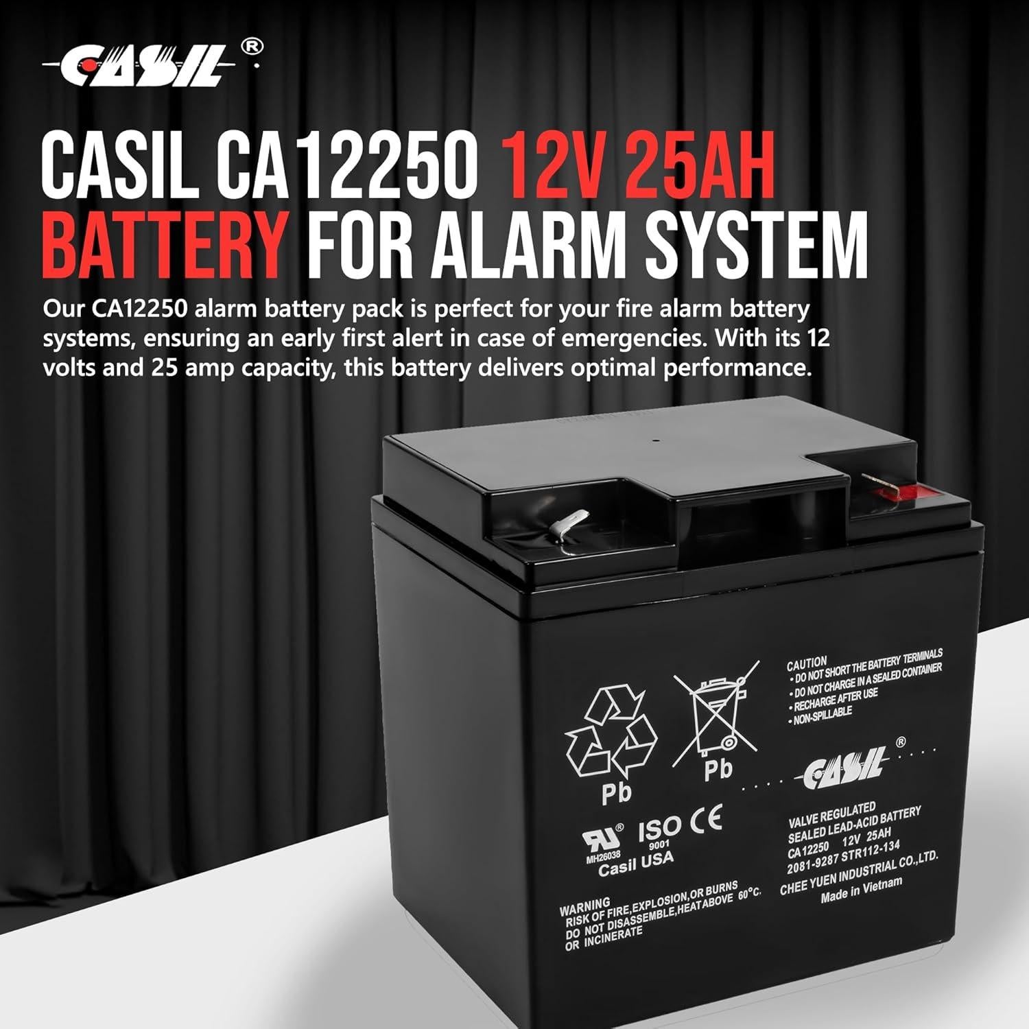 Batería de Reemplazo 12V 25Ah Simplex Grinnell 2081-9287