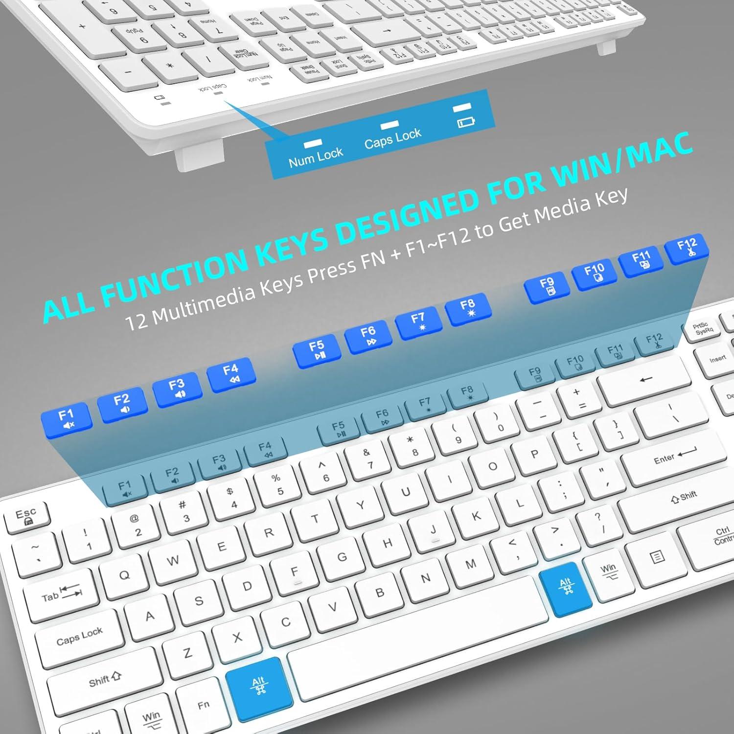 Teclado Inalámbrico BFRIENDit RF1430 - Teclas Silenciosas