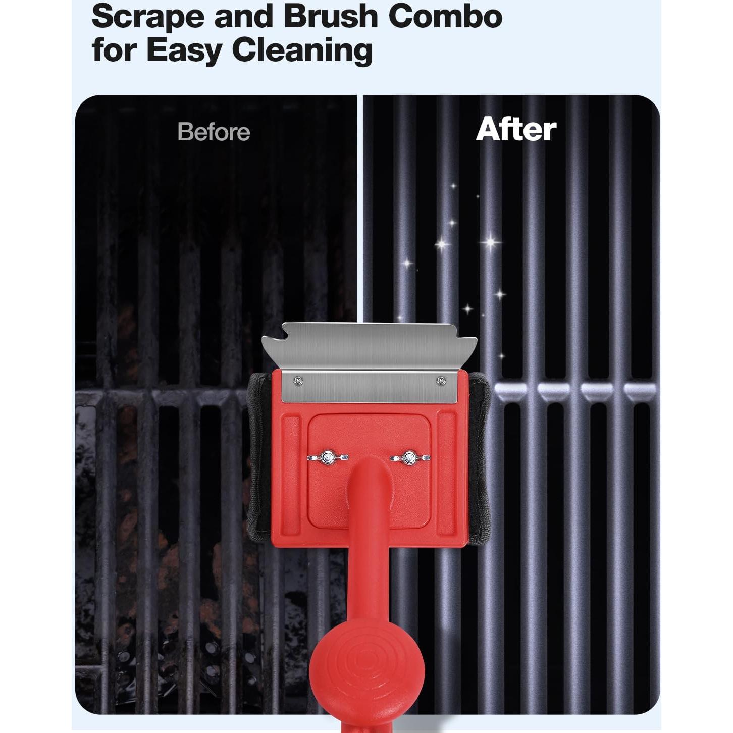 Cepillo de Parrilla Juecity Sin Cerda 11.94x9.91cm Amarillo