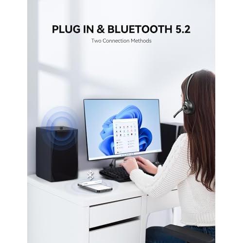 Auriculares Inalámbricos TECKNET HS004 Bluetooth 5.2 con Micrófono