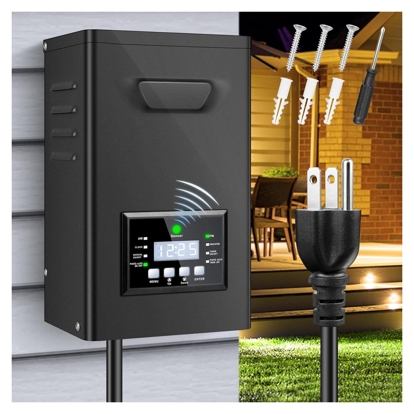 Transformador de Paisajismo 150W Jiasi 12V/15V con Temporizador