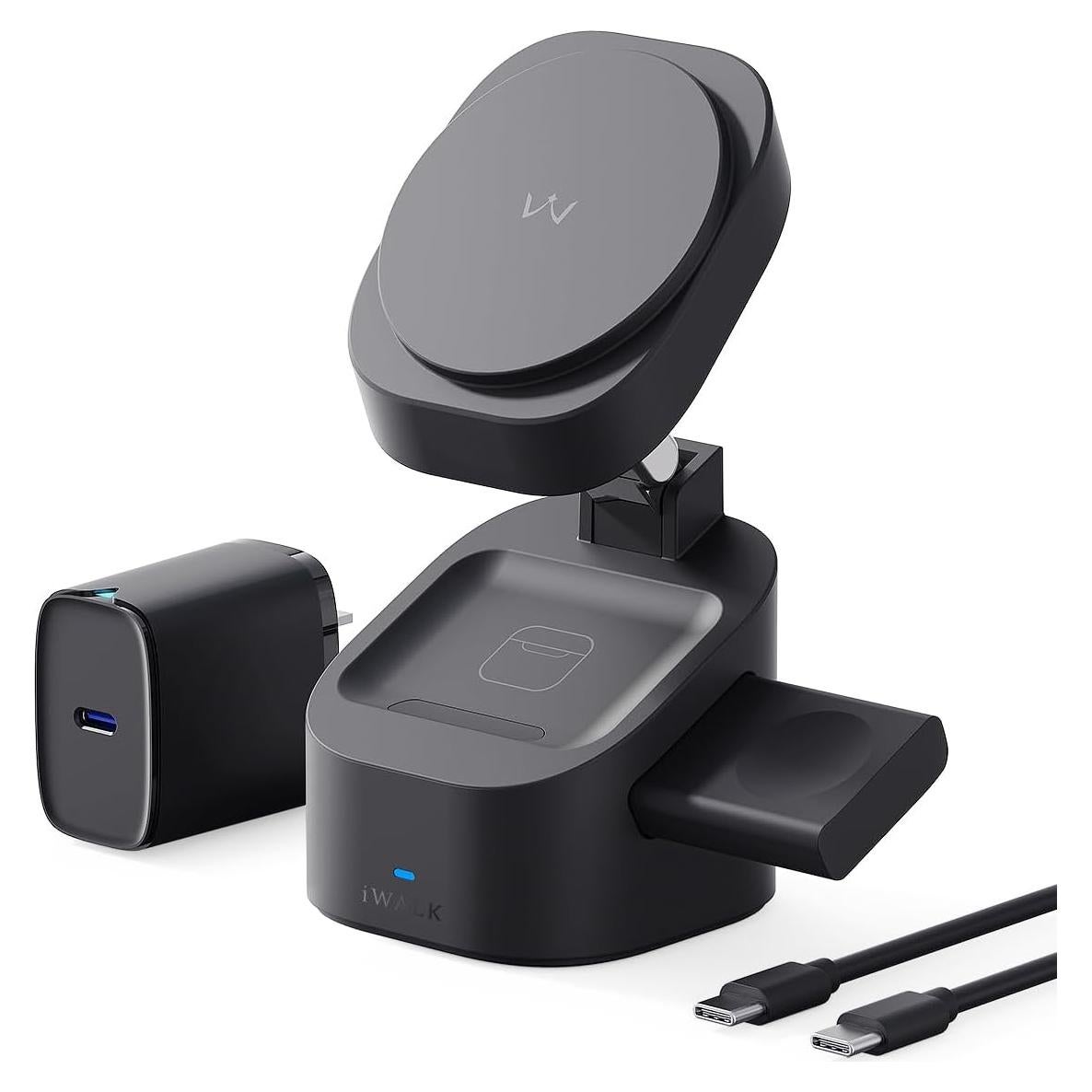Cargador Inalámbrico 3 en 1 iWALK para iPhone y Apple Watch