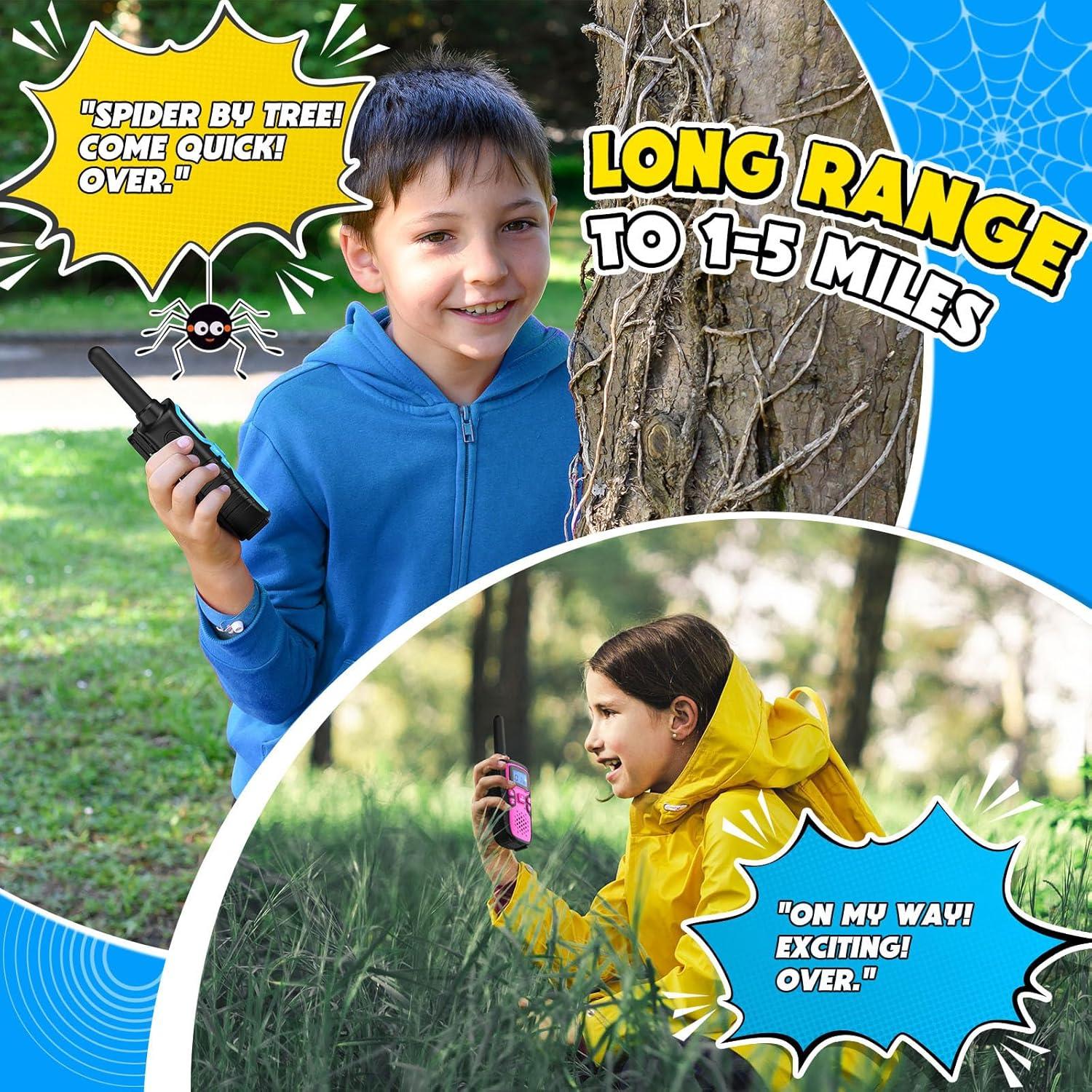 Walkie Talkies WisHouse M9 Recargables para Niños 4 Pzs