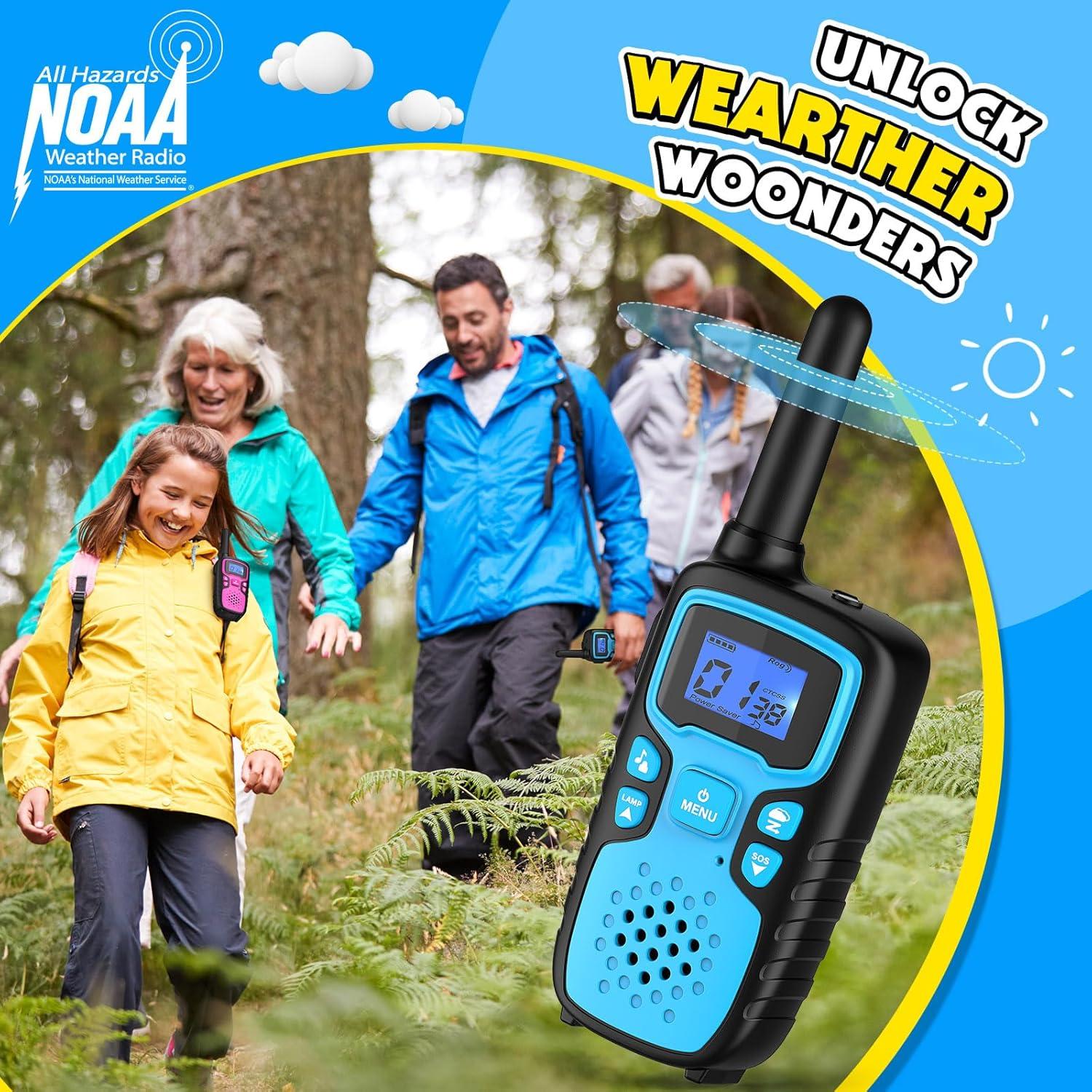 Walkie Talkies WisHouse M9 Recargables para Niños 4 Pzs
