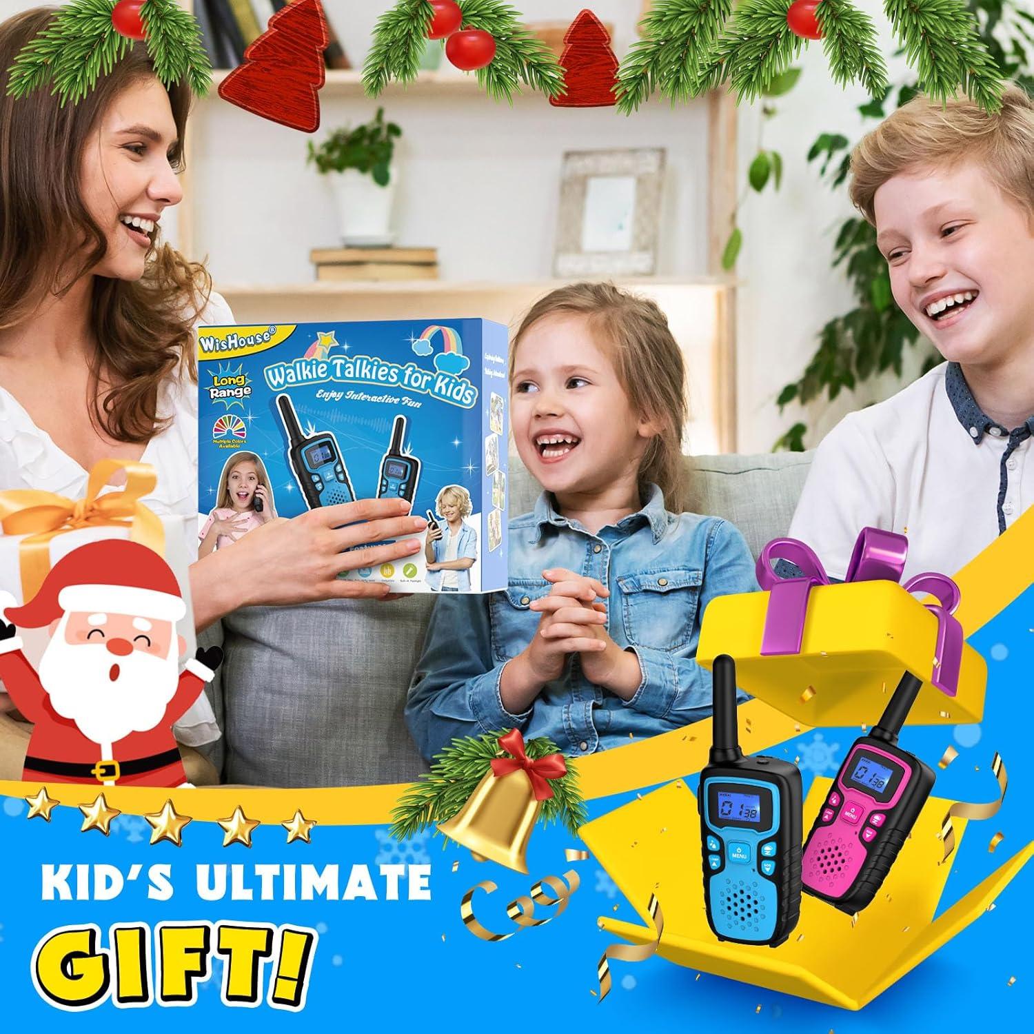 Walkie Talkies WisHouse M9 Recargables para Niños 4 Pzs