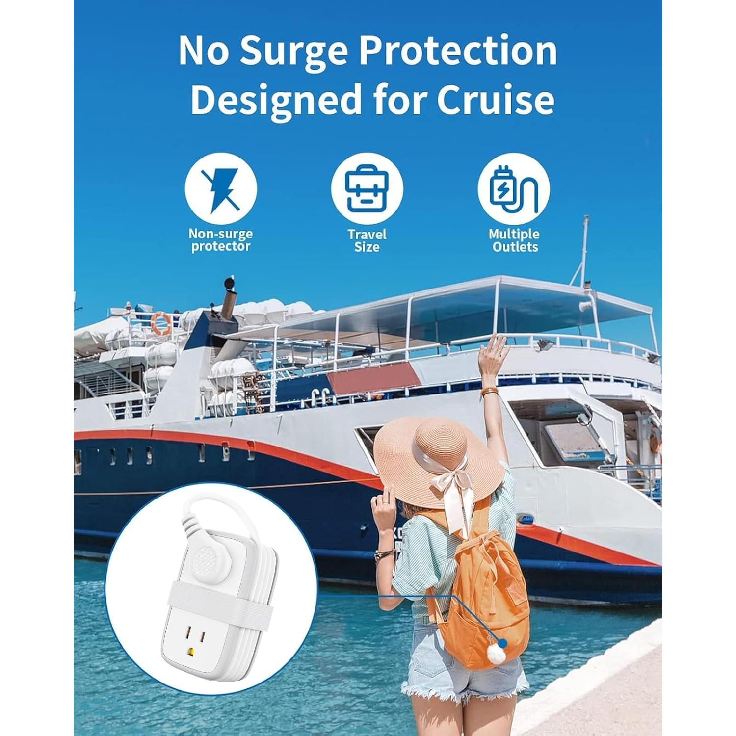 Regleta de Viaje NTONPOWER 4 Salidas 3 USB Compacta