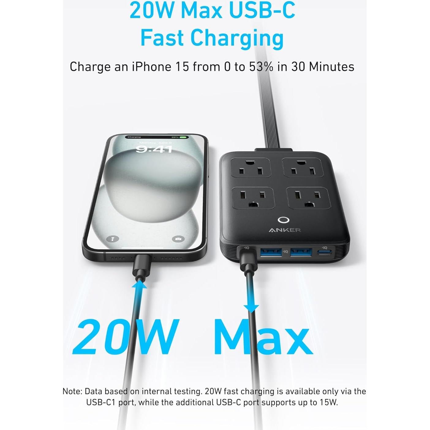 Estación de Carga Anker 20W 8-en-1 USB-C para iPhone 15