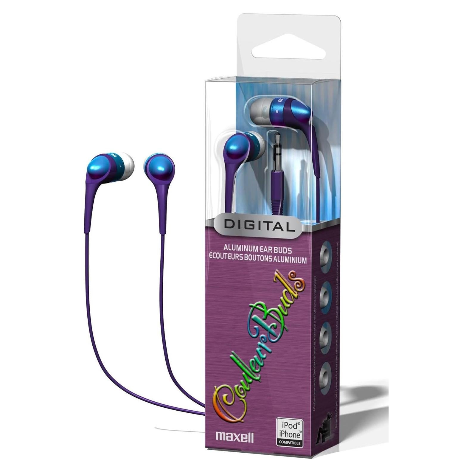 Auriculares In-ear Maxell Couleur Buds Aluminio Azul