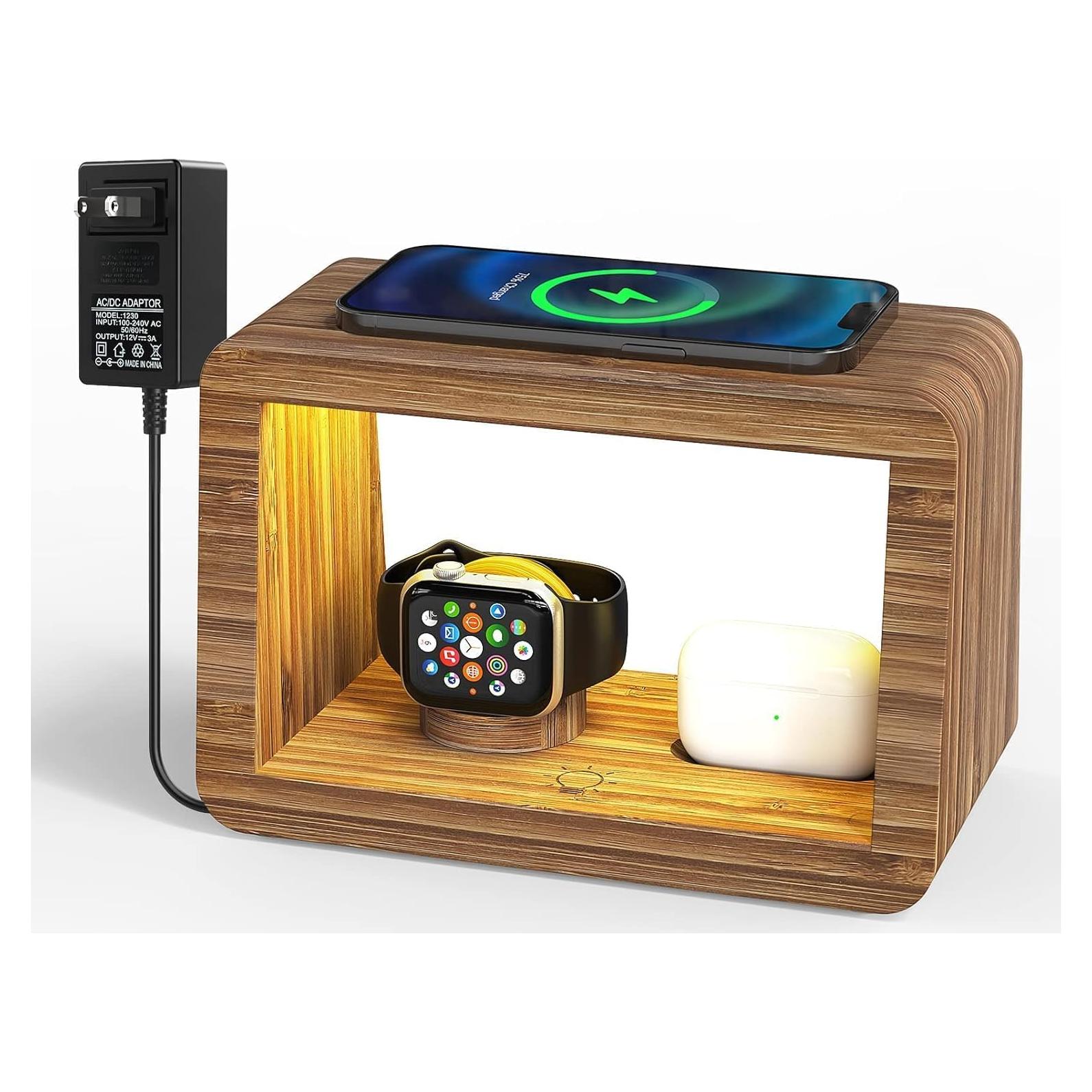 Estación de Carga Inalámbrica 15W Alltripal con Luz LED