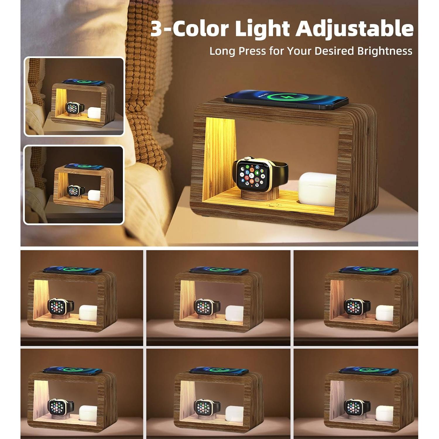 Estación de Carga Inalámbrica 15W Alltripal con Luz LED