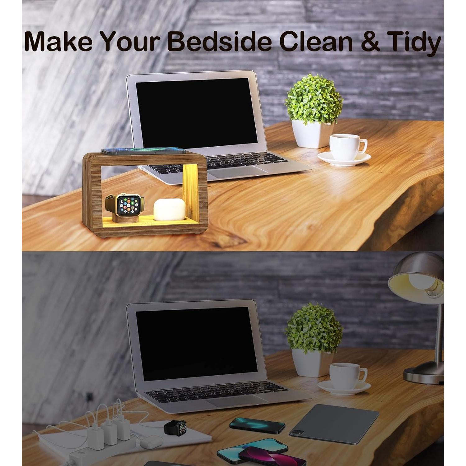 Estación de Carga Inalámbrica 15W Alltripal con Luz LED