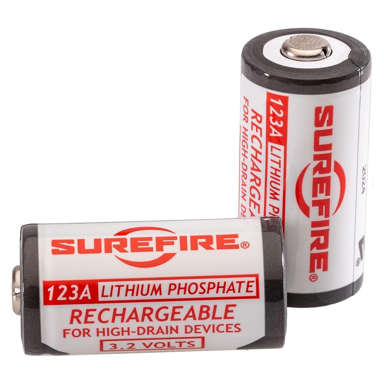 Baterías recargables SureFire SFLFP123 450mAh 2 unidades