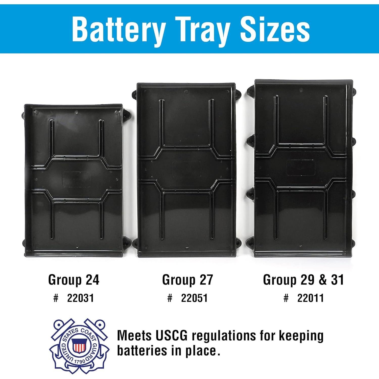 Bandeja de Batería Seachoice Grupo 24 con Correa 28.8x18.5cm