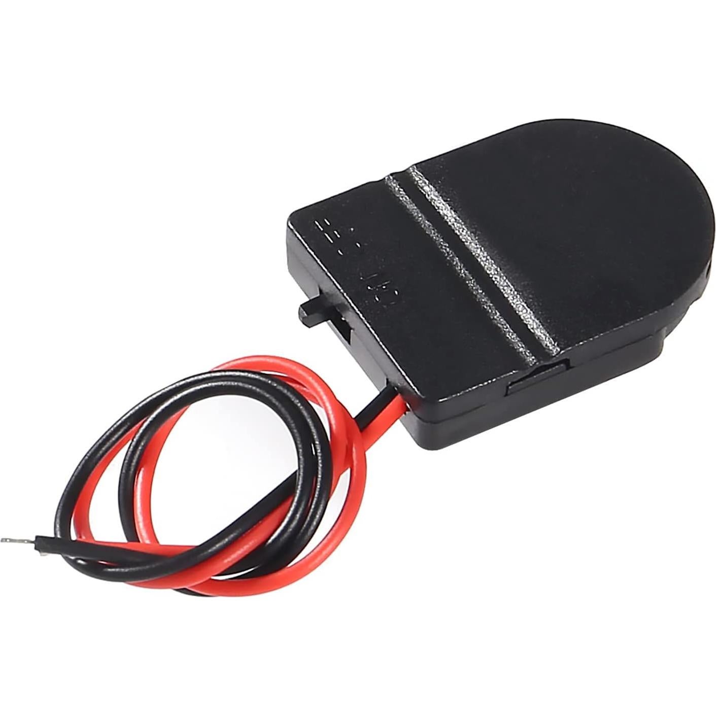 5 Soportes de Batería CR2032 con Interruptor ON/OFF - Negro